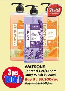 Promo Harga WATSONS Scented Shower Gel/Cream Body Wash  - Watsons