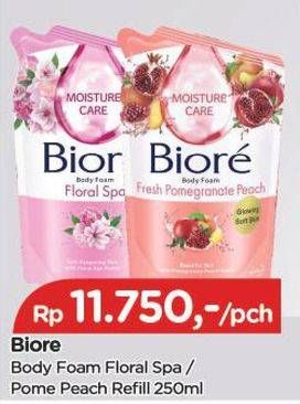 Promo Harga BIORE Body Foam Beauty Floral Spa, Fresh Pomegranate Peach 250 ml - TIP TOP