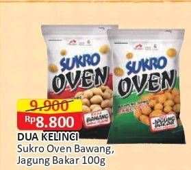 Promo Harga DUA KELINCI Kacang Sukro Oven Rasa Bawang, Oven Rasa Jagung Bakar 100 gr - Alfamart