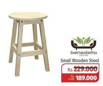Promo Harga BENEDETTO Wooden Stool Small  - Lotte Grosir