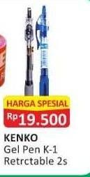 Promo Harga Kenko Gel Pen K-1 2 pcs - Alfamart