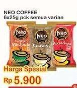 Promo Harga Neo Coffee 3 in 1 Instant Coffee All Variants per 6 pcs 20 gr - Indomaret