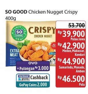 Promo Harga So Good Crispy Chicken Nugget Stick 400 gr - Alfamidi