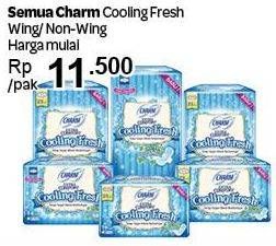 Promo Harga Charm Extra Comfort Cooling Fresh Wing, Non Wing  - Carrefour