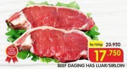 Promo Harga Daging Has Luar (Daging Sirloin) per 100 gr - Superindo