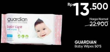 Promo Harga GUARDIAN Baby Wipes 50 pcs - Guardian