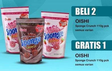 Promo Harga OISHI Sponge Crunch All Variants per 2 pouch 110 gr - Indomaret