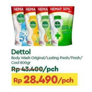 Promo Harga Dettol Body Wash Original, Lasting Fresh, Fresh, Cool 800 ml - TIP TOP