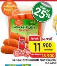 Promo Harga Naturally Fresh Wortel Baby Berastagi 500 gr - Superindo