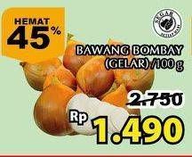 Promo Harga Bawang Bombay Gelar per 100 gr - Giant