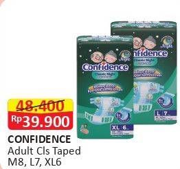 Promo Harga Confidence Adult Diapers Classic Night M8, L7, XL6  - Alfamart