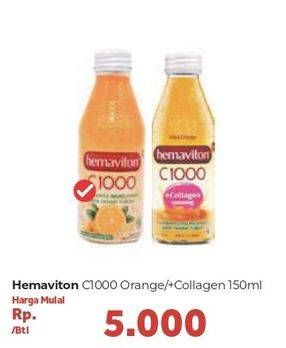 Promo Harga HEMAVITON C1000 Orange, Orange + Collagen 150 ml - Carrefour