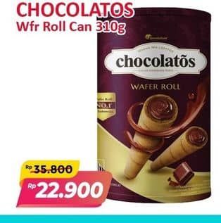 Promo Harga Chocolatos Wafer Roll Cokelat 310 gr - Alfamart