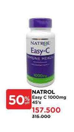 Promo Harga Natrol Easy C 1000mg 45 pcs - Watsons