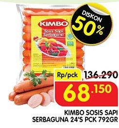 Promo Harga Kimbo Sosis Sapi Serbaguna 792 gr - Superindo