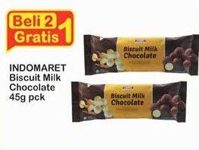 Promo Harga INDOMARET Biscuit Milk Chocolate per 2 pcs 45 gr - Indomaret