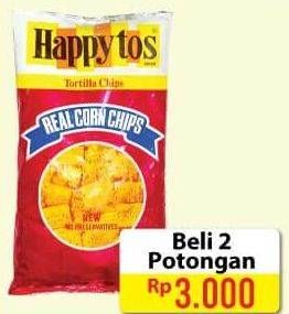 Promo Harga HAPPY TOS Tortilla Chips Merah, Biru, Jagung Bakar per 2 pouch 140 gr - Alfamart