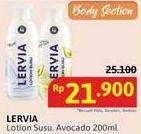 Promo Harga Lervia Lotion Avocado, Milk 200 ml - Alfamidi