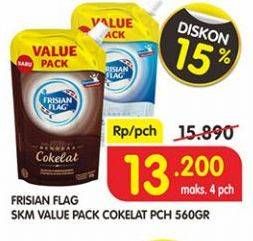 Promo Harga FRISIAN FLAG Susu Kental Manis Cokelat 560 gr - Superindo