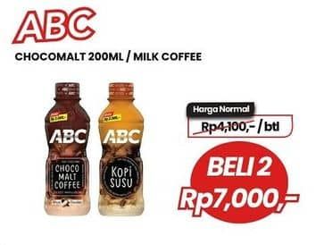 Promo Harga ABC Minuman Kopi Milk Coffee, Choco Malt Coffee 200 ml - Carrefour