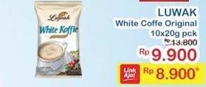 Promo Harga Luwak White Koffie Original per 10 sachet 20 gr - Indomaret