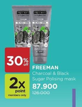 Promo Harga FREEMAN Mask Charcoal + Black Sugar 175 ml - Watsons