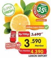 Promo Harga Lemon Import per 100 gr - Superindo