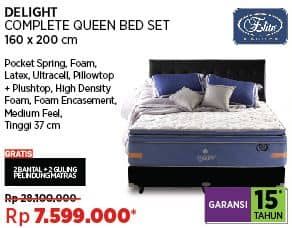 Promo Harga Elite Delight Complete Queen Bed Set 160 X 200 Cm  - COURTS