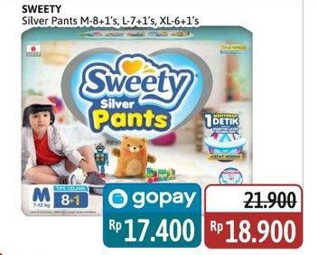 Promo Harga Sweety Silver Pants M8+1, XL6+1, L7+1 7 pcs - Alfamidi