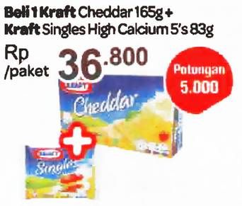 Promo Harga Kraft Cheese Cheddar / Single Sheese  - Carrefour