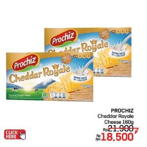 Promo Harga Prochiz Cheddar Royale 160 gr - LotteMart