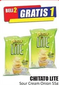 Promo Harga CHITATO Lite Snack Potato Chips  Saus Krim Bawang 55 gr - Hari Hari