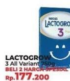 Promo Harga LACTOGROW 3 Susu Pertumbuhan All Variants per 2 box 750 gr - Yogya