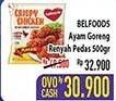 Promo Harga BELFOODS Crispy Chicken Pedaaaz 500 gr - Hypermart