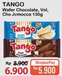 Promo Harga TANGO Long Wafer Chocolate, Vanilla Milk, Choco Javamocca 130 gr - Alfamart