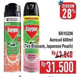 Promo Harga Baygon Insektisida Spray Tea Blossom, Japanese Peach 600 ml - Hypermart