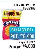 Promo Harga HAPPY TOS Tortilla Chips per 2 pouch 160 gr - Alfamidi