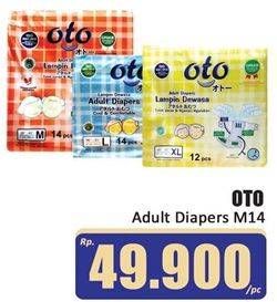 Promo Harga OTO Adult Diapers M14 14 pcs - Hari Hari