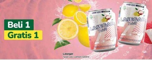 Promo Harga Lasegar Twist Larutan Penyegar Lychee Lemon 320 ml - TIP TOP