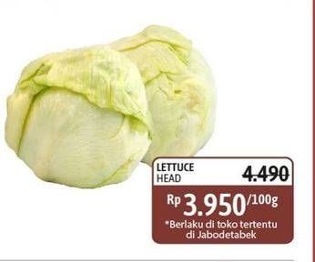 Promo Harga Lettuce Sayur Head per 100 gr - Alfamidi