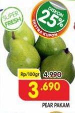 Promo Harga Pear Packham per 100 gr - Superindo