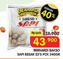 Promo Harga Bernardi Bakso Sapi Besar 25 pcs - Superindo