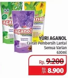 Promo Harga YURI AGANOL Floor Cleaner All Variants 630 ml - Lotte Grosir