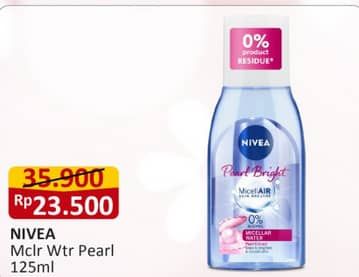 Promo Harga Nivea MicellAir Skin Breathe Micellar Water Pearl Bright 125 ml - Alfamart
