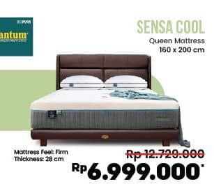 Quantum Sensa Cool Queen Matress   Diskon 45%, Harga Promo Rp6.999.000, Harga Normal Rp12.729.000, Matress Feel Firm 
Thickness 28 cm 