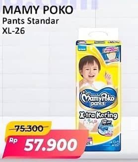 Promo Harga Mamy Poko Pants Xtra Kering XL26 26 pcs - Alfamart