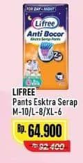Promo Harga Lifree Popok Celana Ekstra Serap M10, L8, XL6 6 pcs - Alfamart