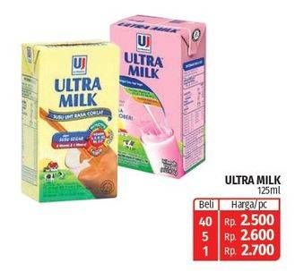 Promo Harga Ultra Milk Susu UHT 125 ml - Lotte Grosir