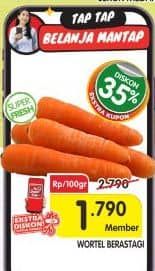 Promo Harga Wortel Berastagi per 100 gr - Superindo