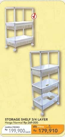 Promo Harga Storage Shelf 3/4 Layer  - Carrefour